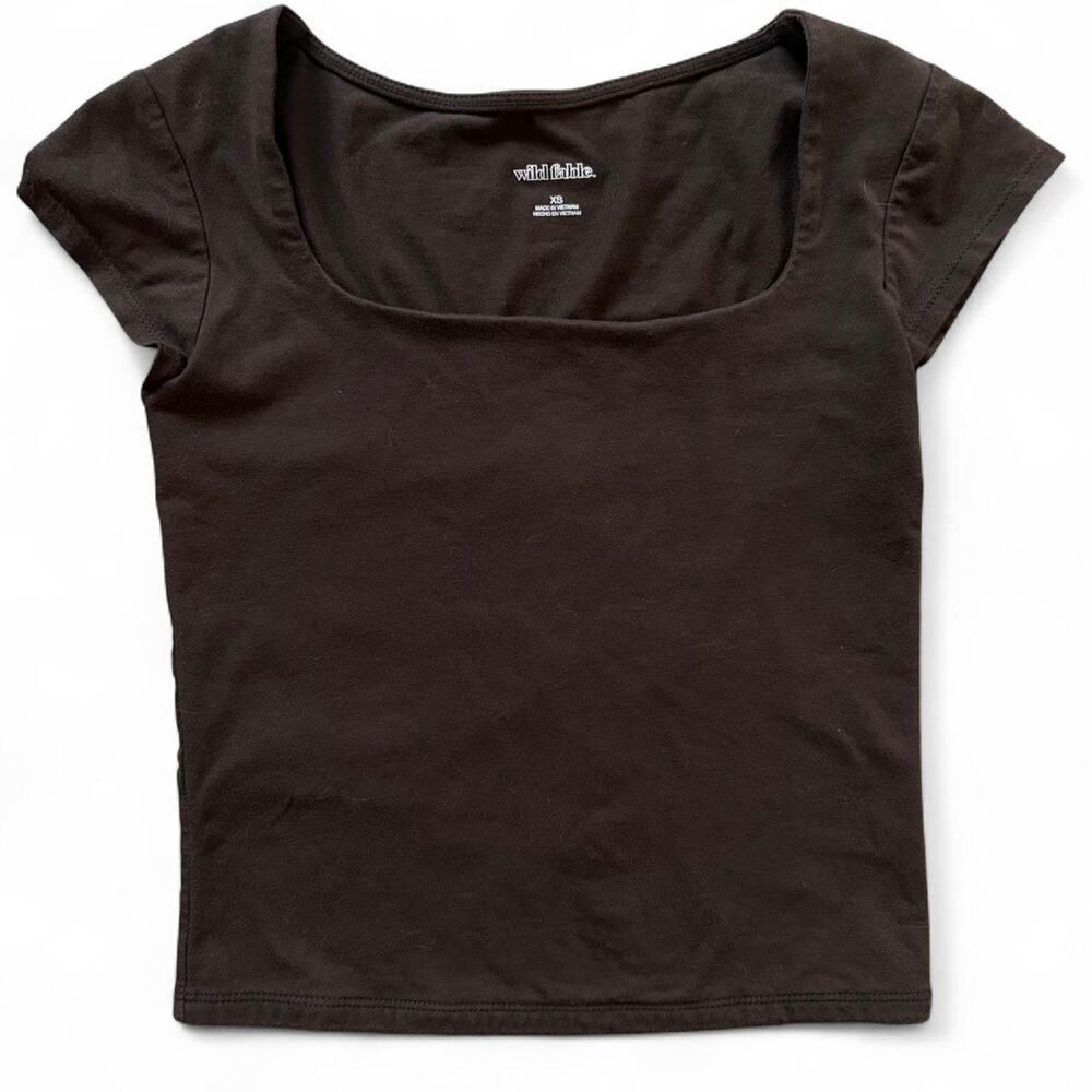 Wild Fable Brown Square Neck Top - Size XS